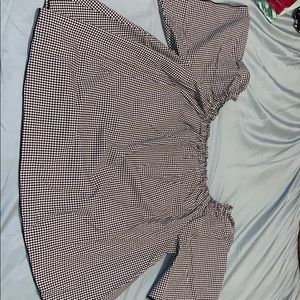 Lane Bryant gingham bell short sleeve 14/16